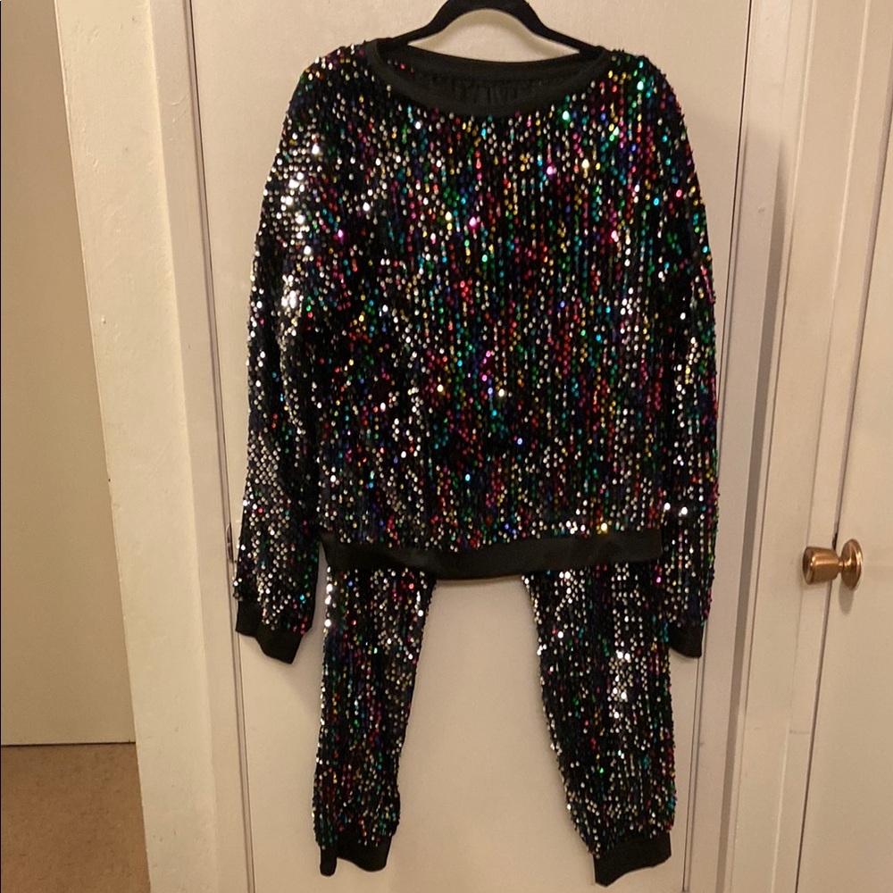 Sequin Multicolor Two-Piece Set